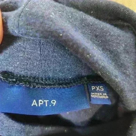 Apt. 9 women's sparkly blue mock neck long sleeve top size PXS - Picture 6 of 8